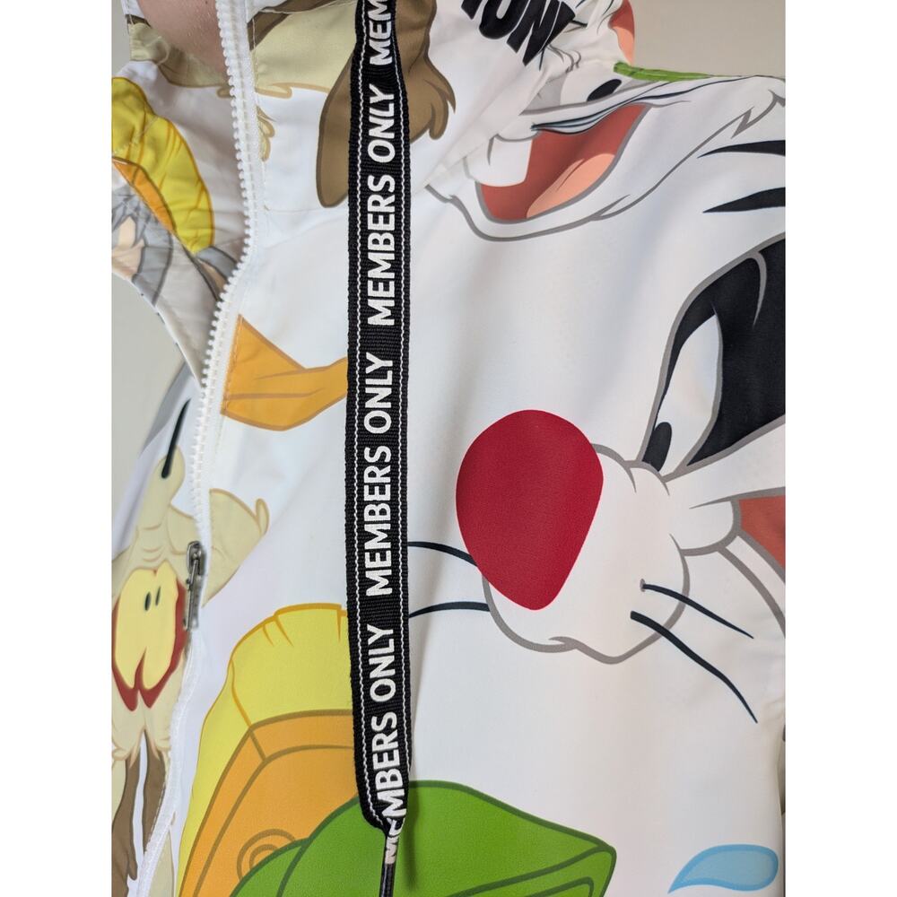 Looney Tunes Members Only Mens Jacket Windbreaker Large Multicolor Streetwear - Picture 10 of 13